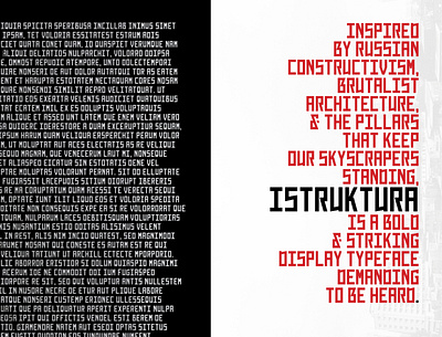 Istruktura Type Specimen Booklet fontforge illustrator istruktura type design type designer typography