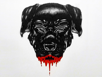 The Black Labrador beast black blood dog fearful symmetry labrador
