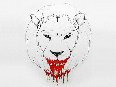 The Lion beast blood fearful symmetry lion