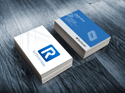 Relay Business card art direction branding business card graphic design identity printed media techsmith relay