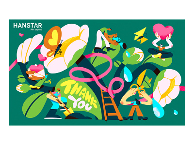 An illustration for HANSTAR, celebrating their 20th anniversary