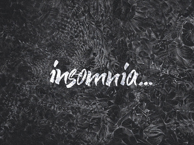 Insomnia calligraphy insomnia logotype typography