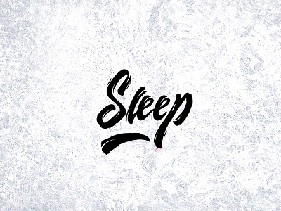 Sleep calligraphy insomnia logotype sleep typography
