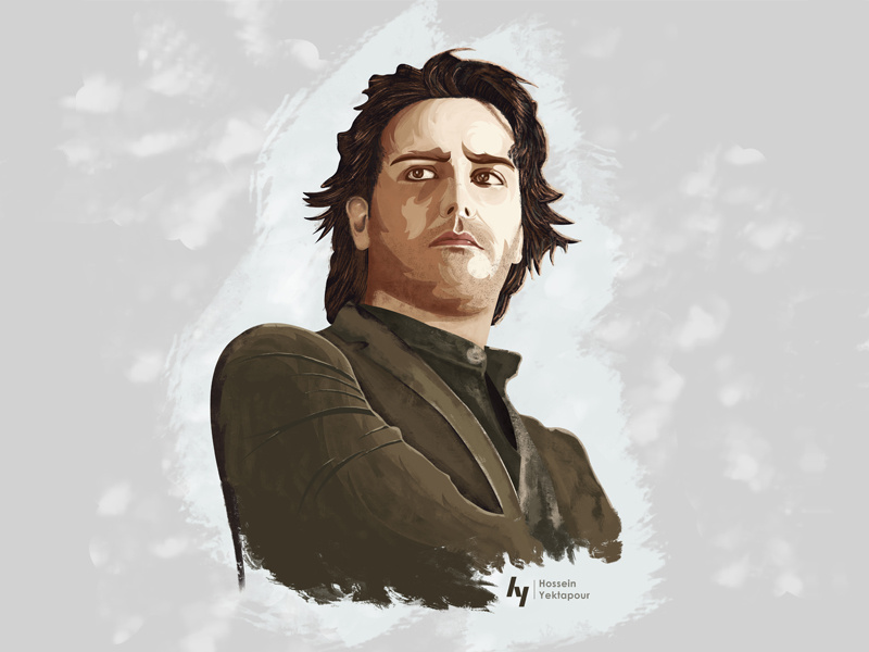 Kaveh Afagh portrait photoshop artist music paint digital yektapour hossein