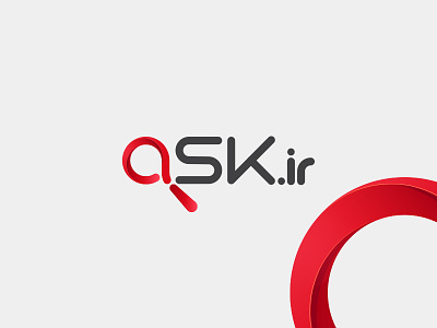 ask.ir ask brand branding icon ir logo search website