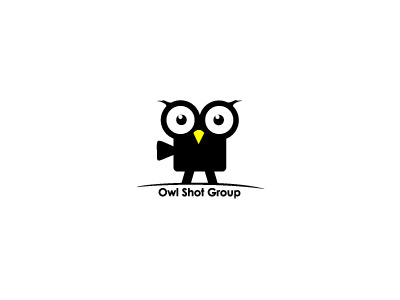Owl black camera group logo owl shot yellow