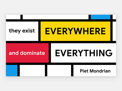 Mondrian quote animation motion design motion graphics typography