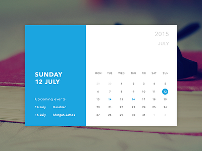 Calendar calendar design events note ui widget