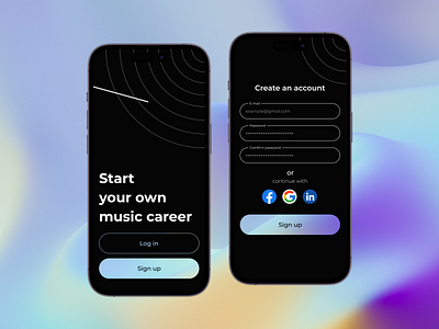 DailyUI Challenge 001 > Sign Up 001 app branding color dailyui design gradient graphic design login sign in sign up ui ux