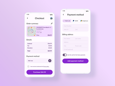 DailyUI Challenge 002 > Credit Card Checkout 002 app banking branding card credit card credit card checkout dailyui design e commerce gradient payment screen ui