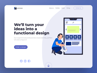 DailyUI Challenge 003 > Landing Page