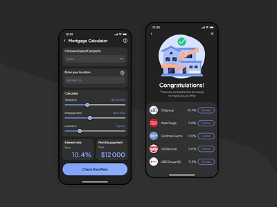 DailyUI Challenge 004 > Calculator 004 app bank branding calculator dailyui dailyui004 design e commerce gradient mortgage screen ui ux