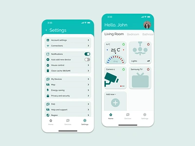 DailyUI Challenge 007 > Settings 007 app branding dailyui dailyui007 design digital e commerce gradient house illustration logo mobile screen smart ui