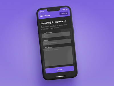 DailyUI Challenge 028 > Contact Us