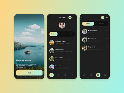 Travel App - Dark Mode