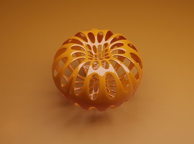 Abstract pumpkin 3D 3d abstract blender graphic orange pumpkin