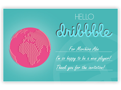 Hello Dribbble! debut first hello invitation shot