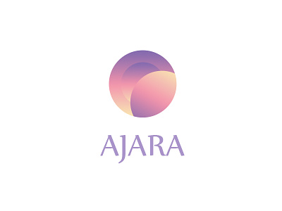 Logo AjArA circle gradient illustrator lilac logo logotype photoshop pink