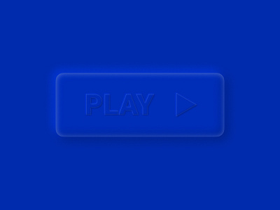 Play button. Created in Figma. blue button figma play soft ui