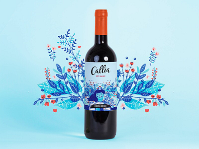 Callia Winery Label art design graphic illustration label wine