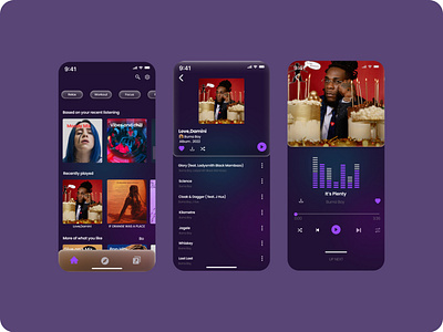 MUSIC STREAMING APP design ui