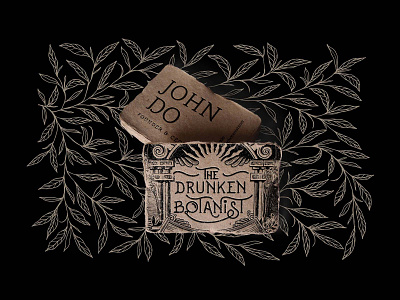 The Drunken Botanist branding design graphic design illustration logo typography