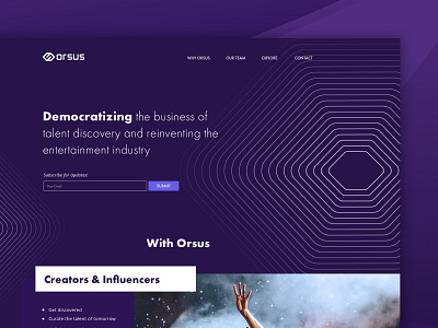Orsus crypto cryptocurrency design graphic landingpage web