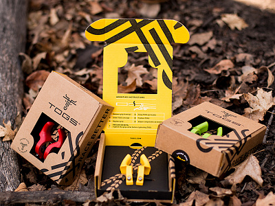 TOGS Packaging Shoot black box craft paper mountain bike packaging togs yellow