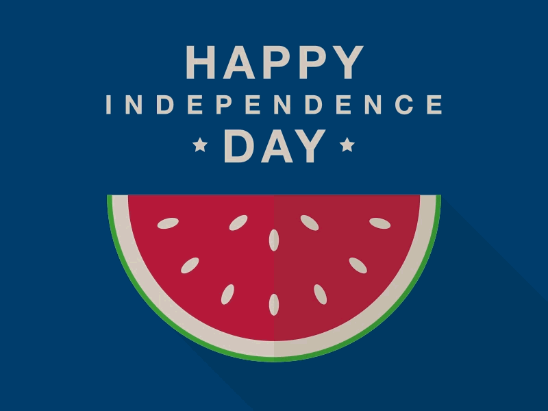 Happy 4th July! watermelon fireworks blue independence 4th of july