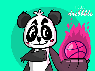 Hello Dribbble! First Shot! firstshot hello dribbble panda