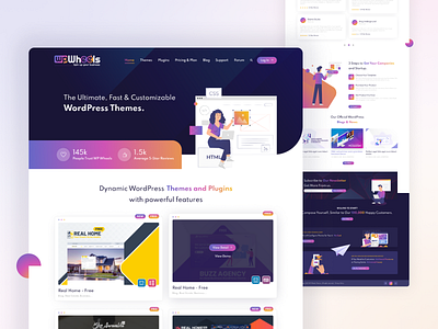 WP Wheels - Online Theme Store ai branding figma logo psd ui website