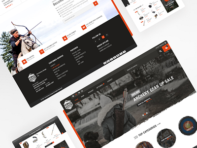 The Archery Garage - ecommerce site design ladndingpage psd uiux web