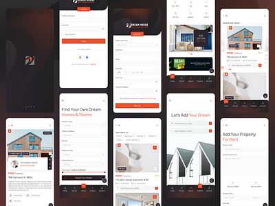 Real Estate App UI kit app design figma psd realestate ui