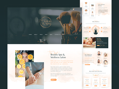 Salon & Spa design figma illustration logo psd ui ux web design website