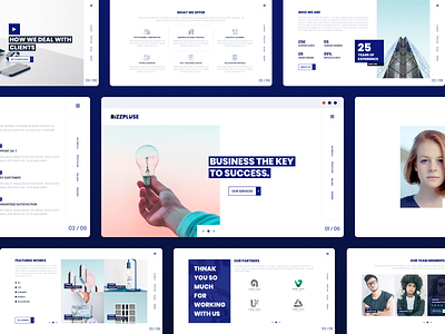 BizzPlus Web Design agency ai business clean creative design figma psd simple ui ux website