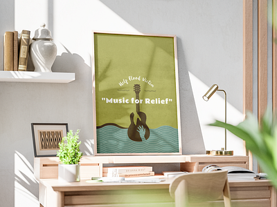 Music for Relief ai clean creative design event figma illustration music poster psd simple vector