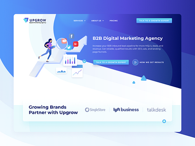 UPGROW WEB DESIGN ai branding creative design figma graphic design homepage illustration landingpage psd simple ui ux vector web