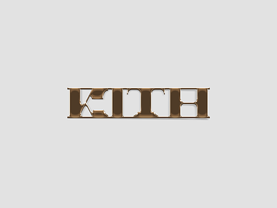 KITH BOX LOGO CONCEPT ali adams branding chrome design fashion gold illustration kith lettering logo logo design logotype serif slab streetwear typography
