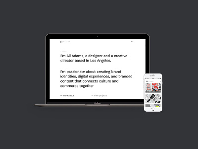 Ali Adams ali adams branding digital portfolio web website
