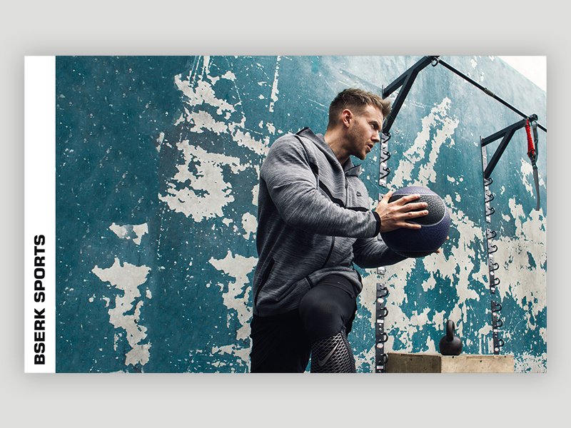 Bserk Sports Identity - Poster bserk sports workout gym design logo portfolio web website digital branding ali adams