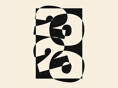 2020 2020 ali adams art bold design distorted logo new year nye poster riso screenprint type typography