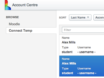 Account Centre