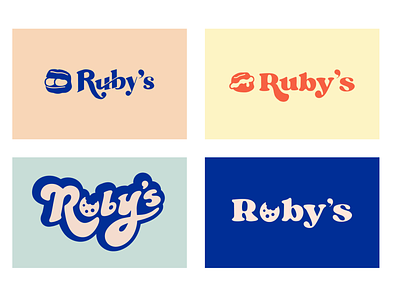 Ruby's Scone Shop logo design branding illustration logo typography vector