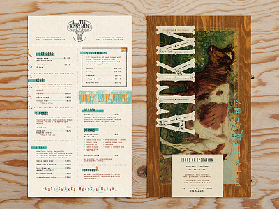 ATKM Menu Full food layout menu texture