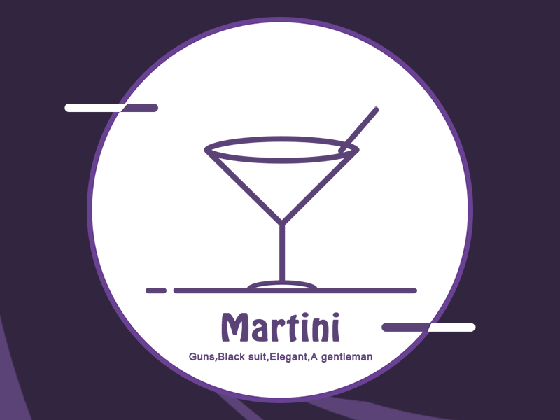 Martini animation design illustration ui