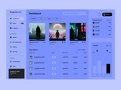 EngineCoin NFT Platform app branding design graphic design illustration logo typography ui ux vector