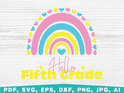 Hello Fifth grade Rainbow, Back to School