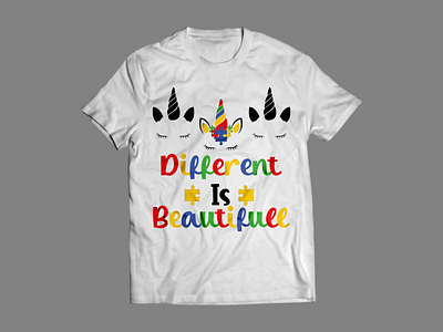 Different is beautiful, Autism autism autism awareness children cute design graphic design illustration kids t shirt design vector