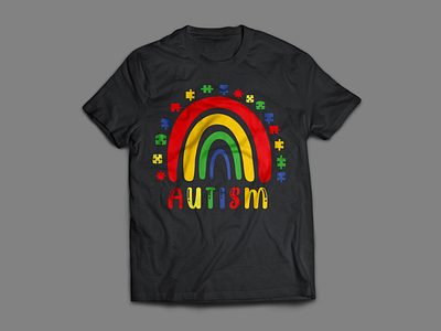 Autism, puzzle autism autism awareness children design graphic design illustration kids piece puzzle t shirt design vector