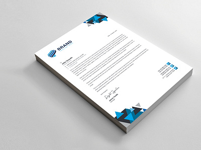 Modern Letterhead Design. brand design brand identity branding business card design graphic design graphic designer illustration letterhead letterhead design modern letterhead poster stationery vector